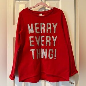 Carters size 10/12 Holiday Sweatshirt, NWT